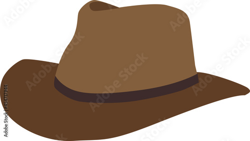 brown hat illustration asset