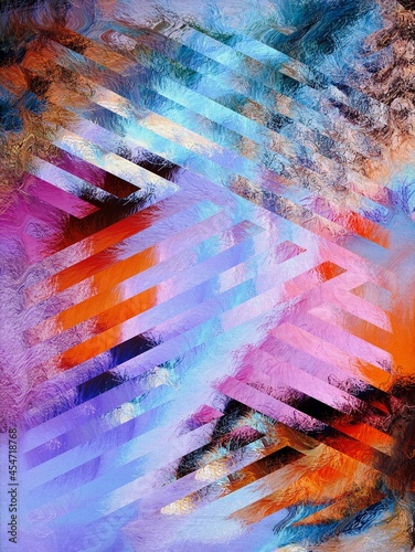 Abstract Colorful Geometrical Artwork Poster,Abstract Graphical Painting Art Background Texture,Modern Conceptual Art,3D Rendering,
3D Illustration