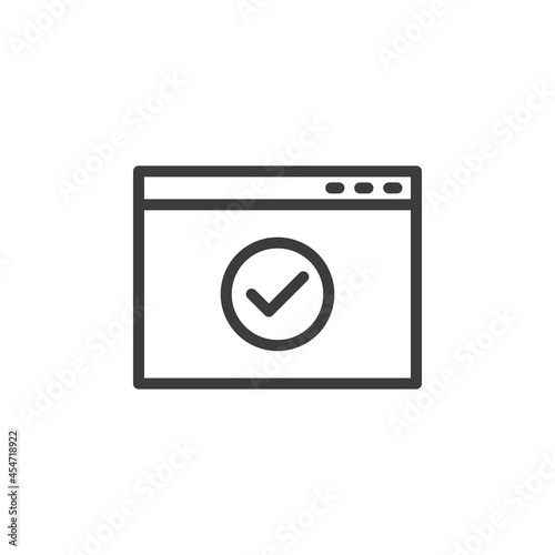 Free Download Web page with check mark icon. Approved payment or transaction. - GFXLoad