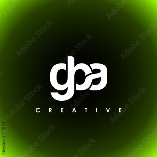 GBA Letter Initial Logo Design Template Vector Illustration