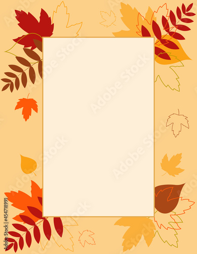 Autumn leaves background. Vector illustration. Autumn banner template for poster  flyer  invitation.