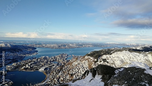 Mount Ulriken, Bergen, Norway, fjord view