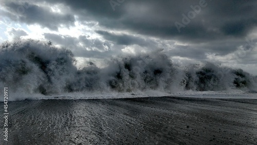 Atlantic Ocean Wave Iceland in a storm