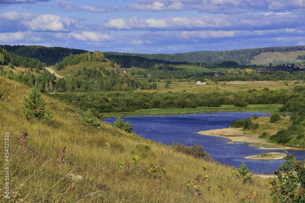 Ural river Sylva in Kishert district