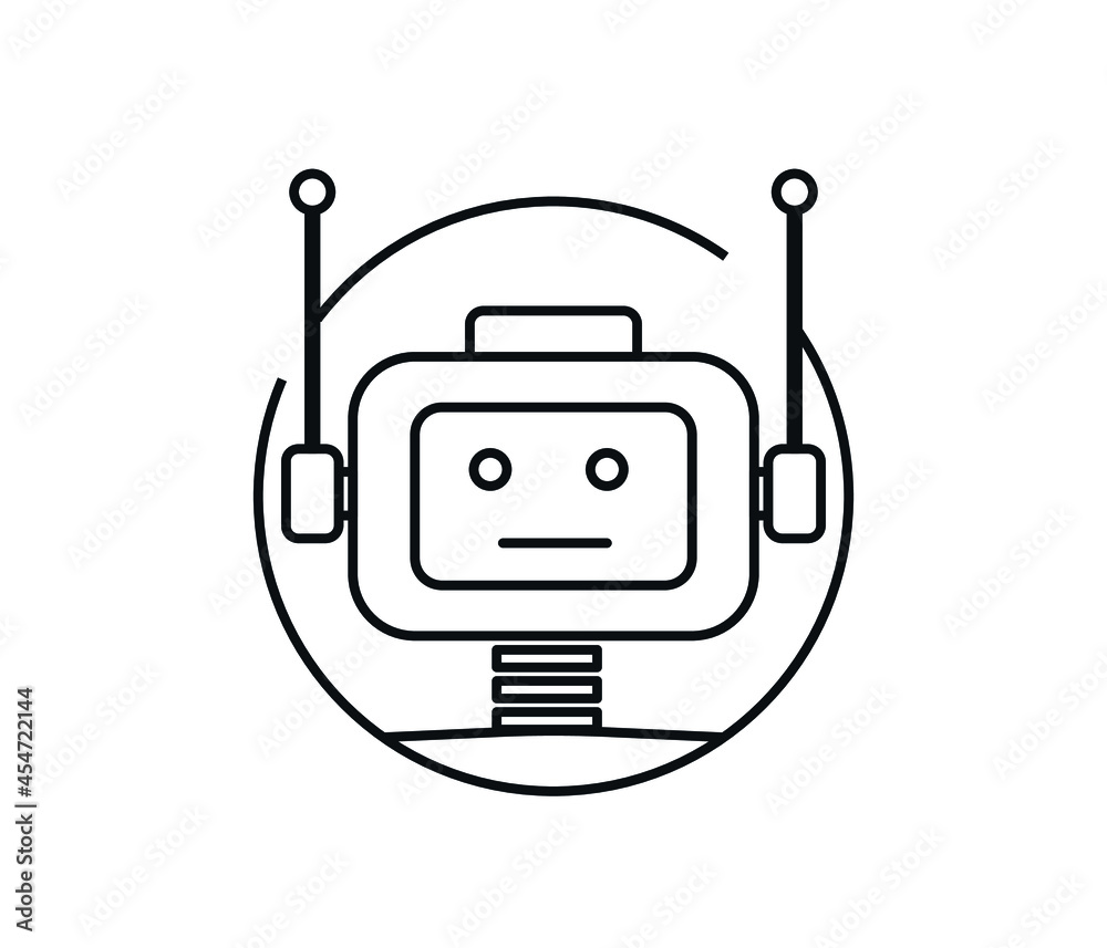 Robot icon. Vector design template. flat vector illustration isolated on white. background. Robot icon. Vector design template. flat vector illustration isolated on white. background.