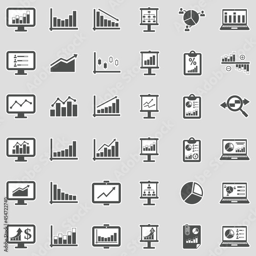 Infographic Icons. Sticker Design. Vector Illustration.