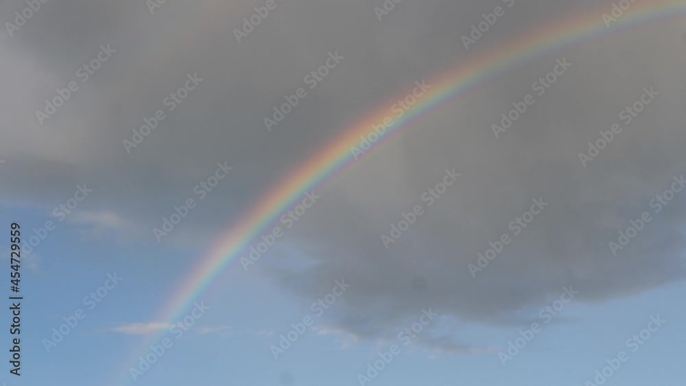 natural phenomenon bright colorful rainbow in the clouds natural phenomenon bright colorful rainbow in the clouds