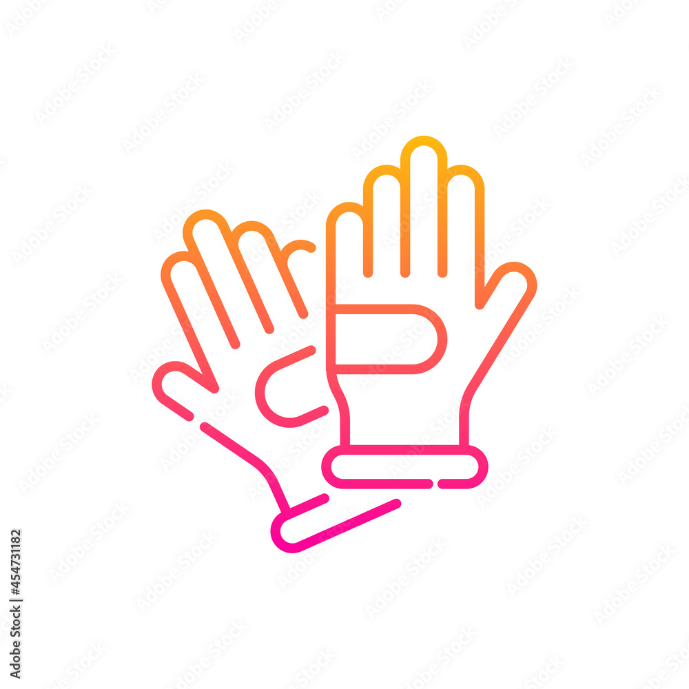 Gloves vector gradient icon style illustration. EPS 10 file Gloves vector gradient icon style illustration. EPS 10 file