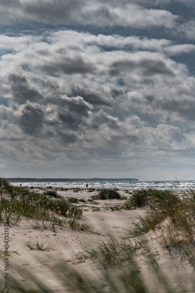 Sandy  dunes at Baltic sea in Liepaja, Latvia.