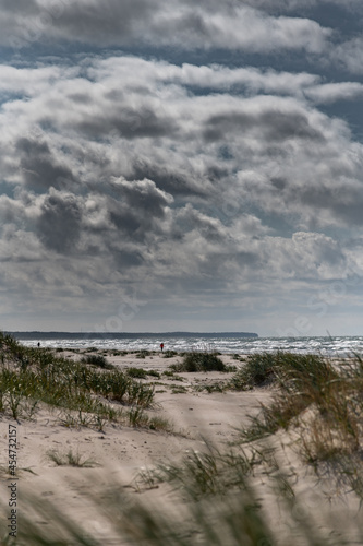 Fototapeta Naklejka Na Ścianę i Meble -  Sandy  dunes at Baltic sea in Liepaja, Latvia.