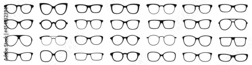 Glasses collection. Sunglasses set. Vector illustration