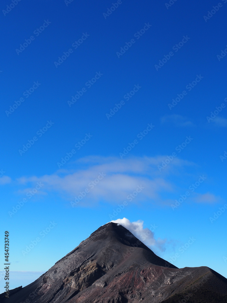 Fuego Volcano in Guatemala on a clear day