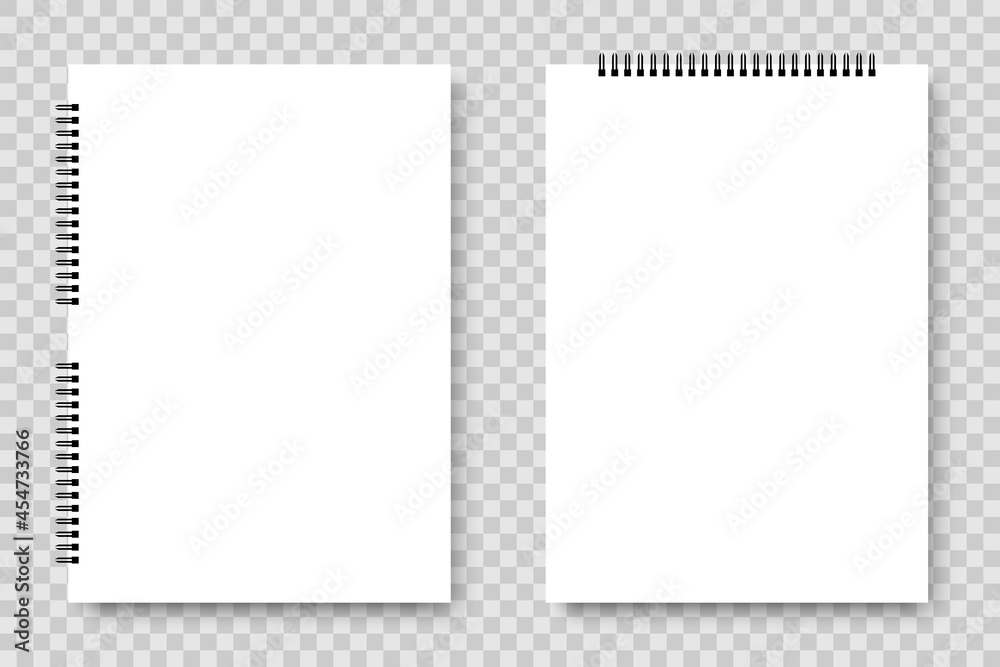 Blank Notepad Isolated On White Background Stock Illustration