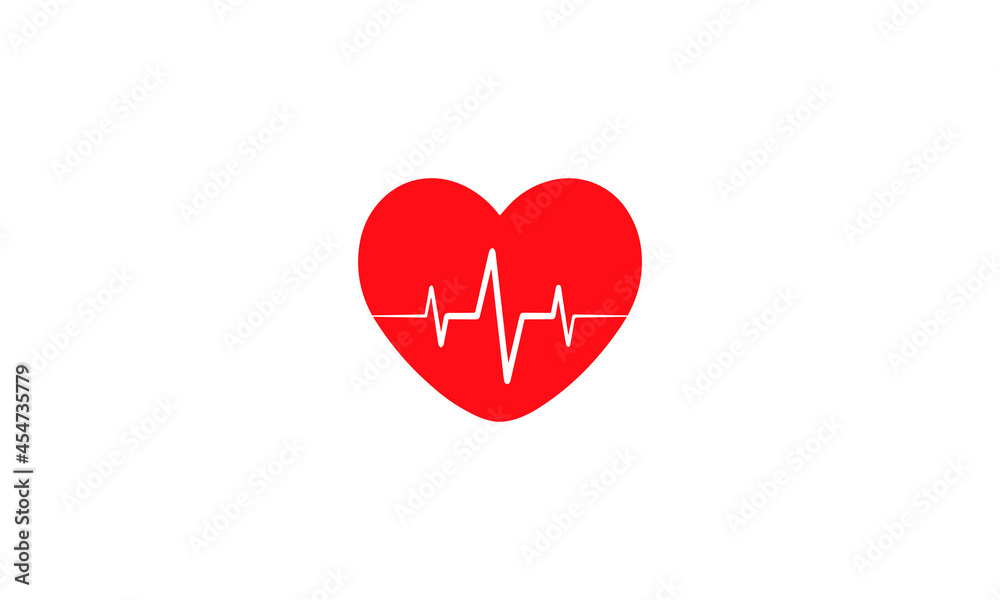 Heart beat vector icon,heart cardio icon