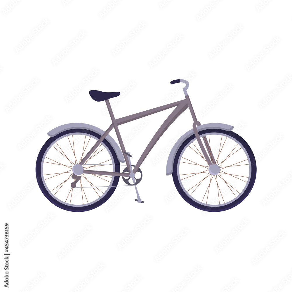 Fototapeta premium The bike rides in a cartoon style. Vector illustration of cycling, city transport and sports