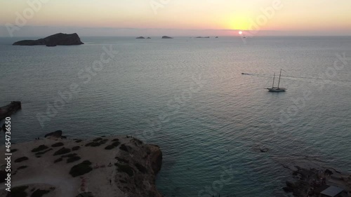 Ibiza, Spain- Cala Escondida at Sunset
 photo