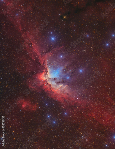 The Wizard nebula or NGC 7380 in the constellation Cepheus