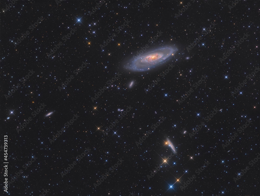 The sprial galaxy Messier 106 in the constellation Canes Venatici The sprial galaxy Messier 106 in the constellation Canes Venatici