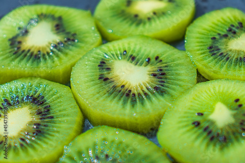 beautiful kiwi fruit slices background