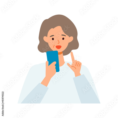 Concept for using smartphone. woman talking on the smartphone.