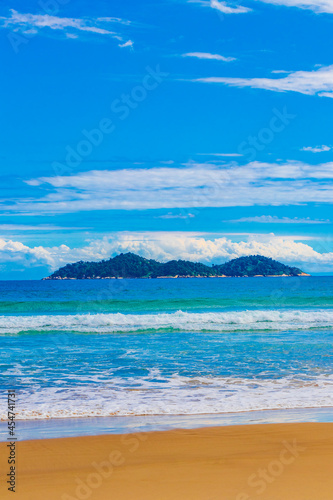 Praia Lopes Mendes beach on tropical island Ilha Grande Brazil.