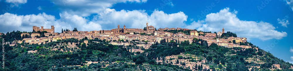 Panoramic View on Montalcino, Tuscany, Italy