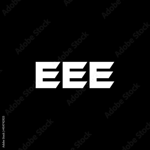 EEE letter logo design with black background in illustrator, vector logo modern alphabet font overlap style. calligraphy designs for logo, Poster, Invitation, etc.