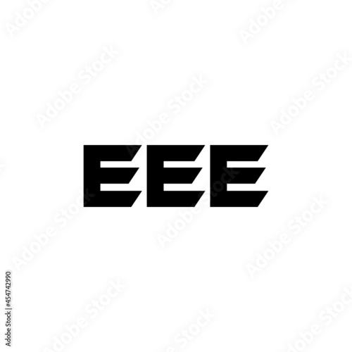 EEE letter logo design with white background in illustrator, vector logo modern alphabet font overlap style. calligraphy designs for logo, Poster, Invitation, etc. photo