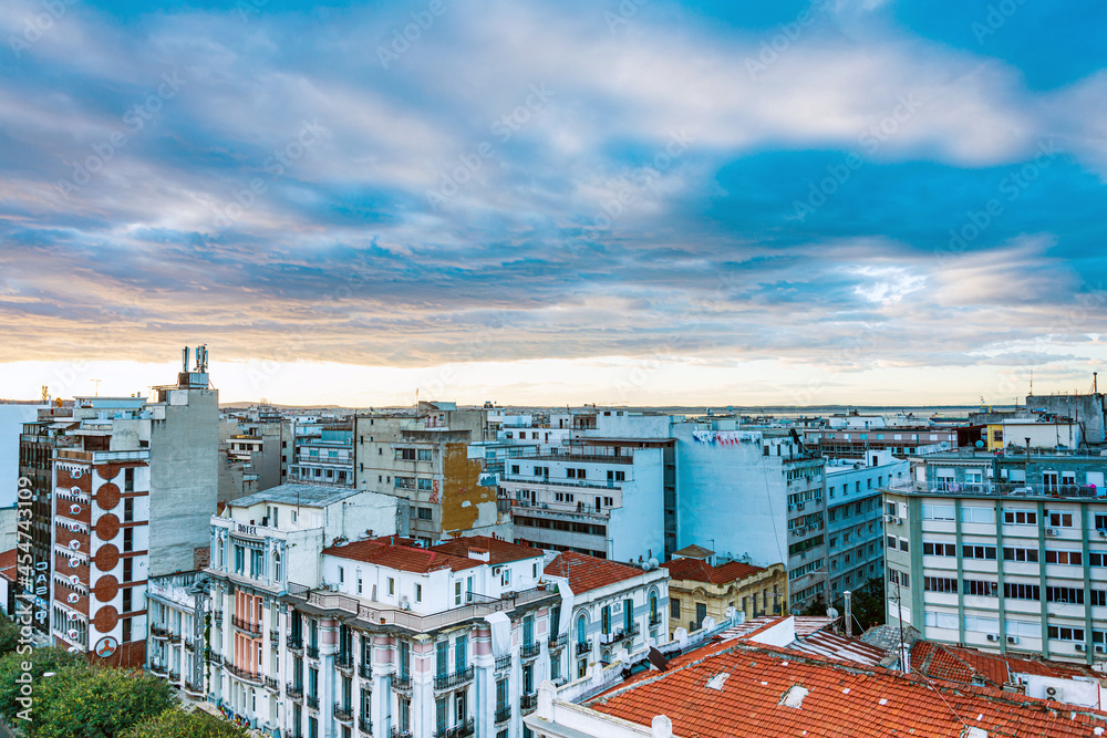 Fototapeta premium THESSALONIKI, GREECE - November 30, 2019: Typical architecture in Thessaloniki city, Greece