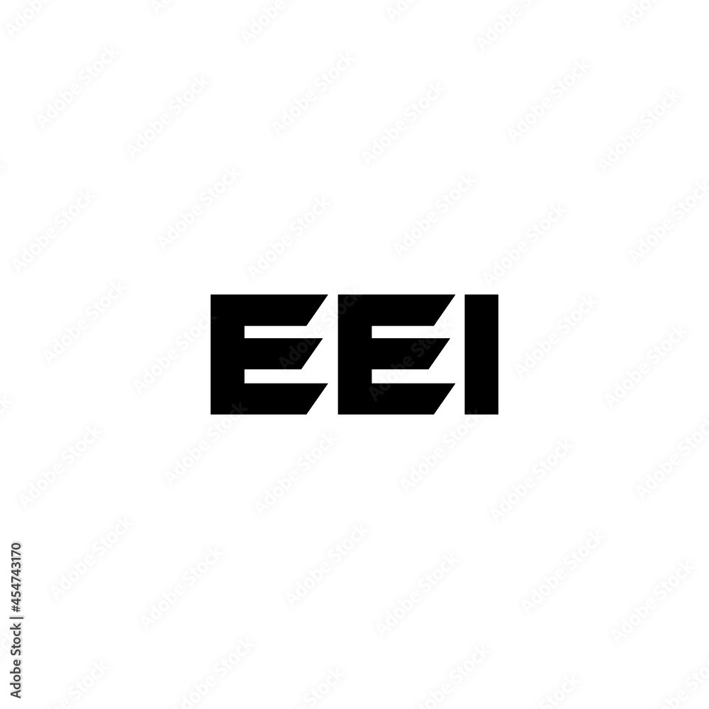 EEI letter logo design with white background in illustrator, vector logo modern alphabet font overlap style. calligraphy designs for logo, Poster, Invitation, etc.