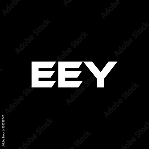 EEY letter logo design with black background in illustrator, vector logo modern alphabet font overlap style. calligraphy designs for logo, Poster, Invitation, etc.