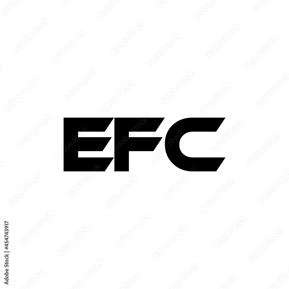 EFC letter logo design with white background in illustrator, vector ...