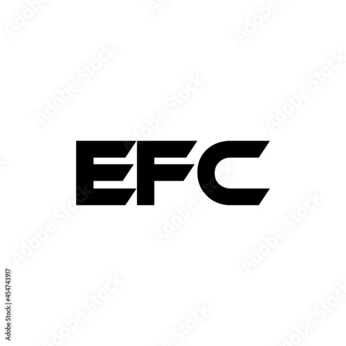 EFC letter logo design with white background in illustrator, vector logo modern alphabet font overlap style. calligraphy designs for logo, Poster, Invitation, etc.