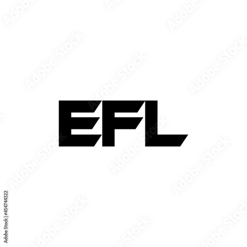 EFL letter logo design with white background in illustrator, vector logo modern alphabet font overlap style. calligraphy designs for logo, Poster, Invitation, etc.