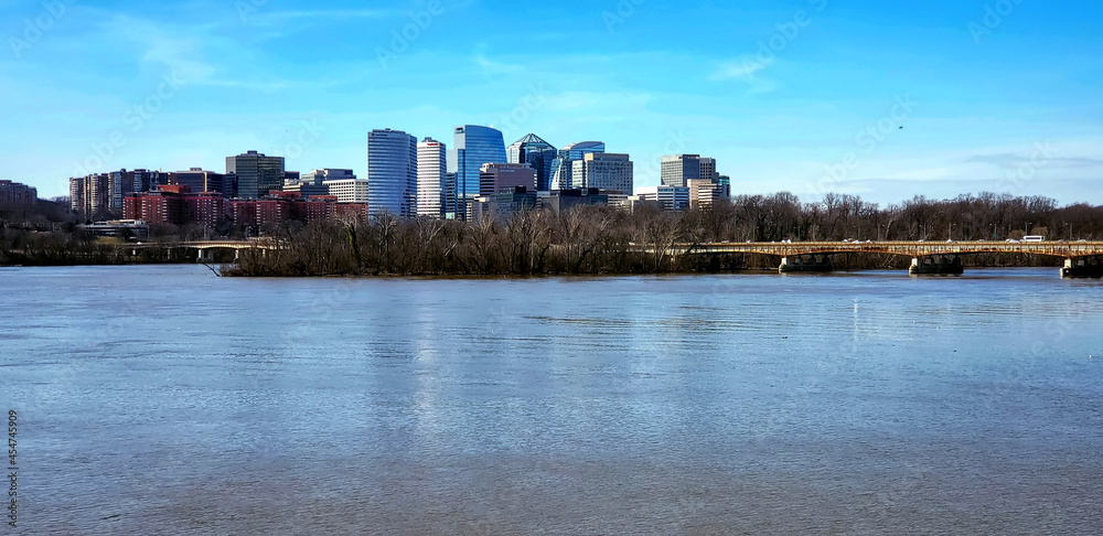 View of business Washington across the Potomac River.