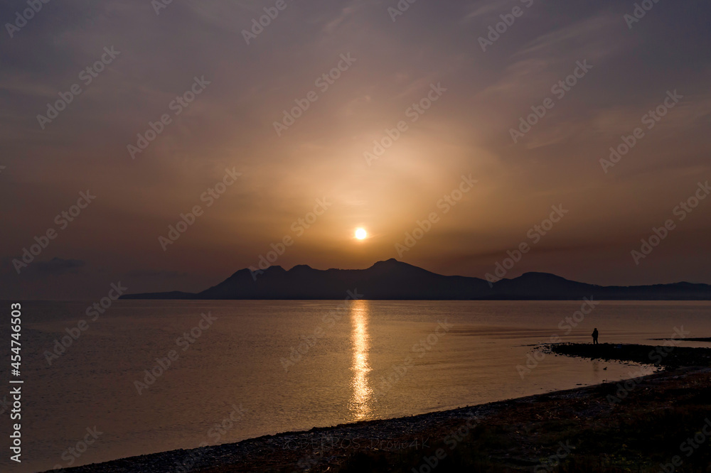 4k Aerial View of Pollensa Bay- Campos de Mallorca Kite Surfing 