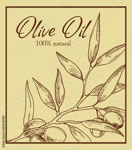 yellow design poster of olive branch