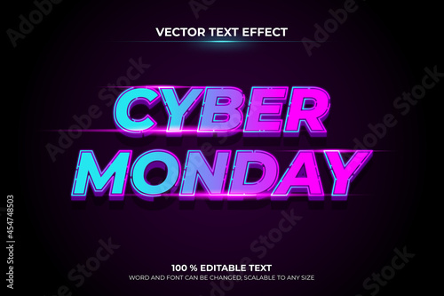 Cyber monday editable text effect