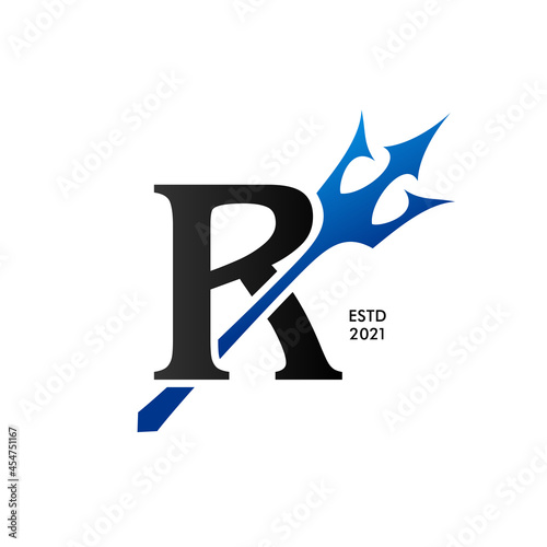 Initial Blue Trident R