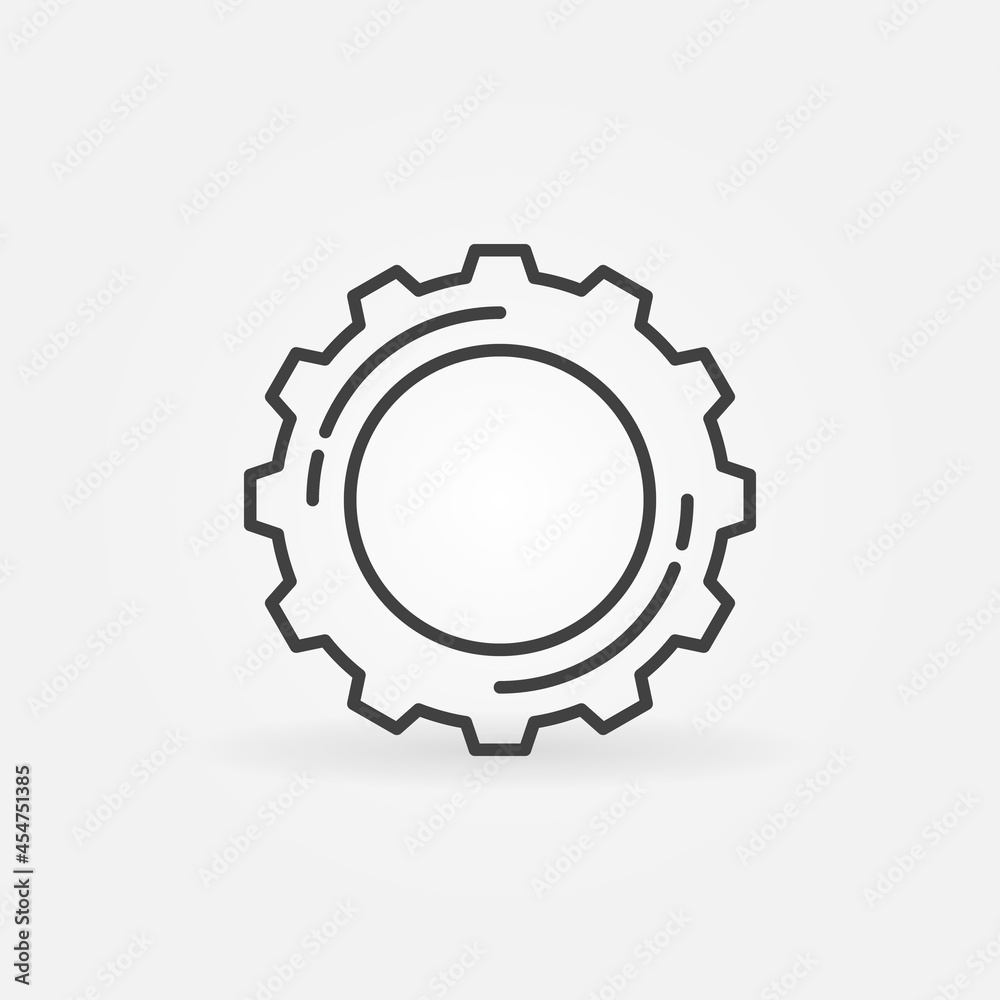 Gear or Cog Wheel outline vector Settings concept icon Gear or Cog Wheel outline vector Settings concept icon