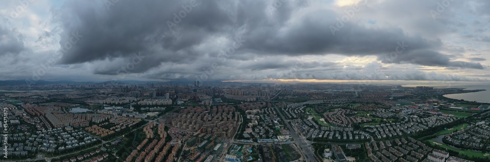 aerial view of city skyline of kunming 