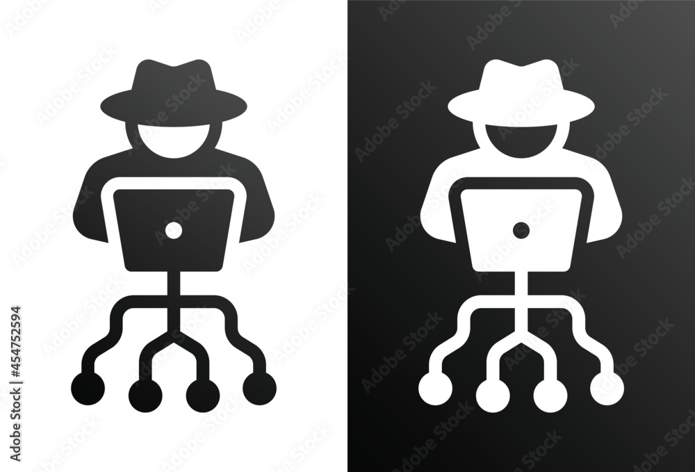 Fototapeta premium Hacker icon vector illustration. Data protection symbol