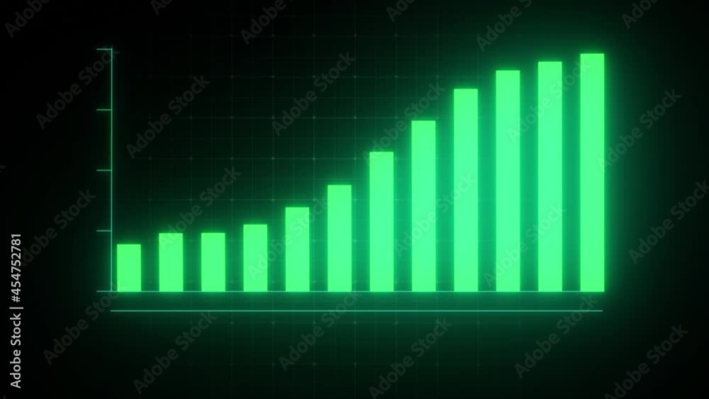 Beautiful animation of rising bar graph. ultra HD 4K Beautiful animation of rising bar graph. ultra HD 4K