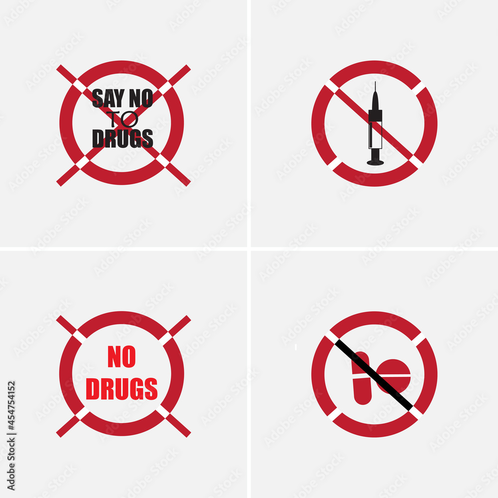 symbol illustration no drugs, the vector can be used for the web, news, poster, and etc symbol illustration no drugs, the vector can be used for the web, news, poster, and etc