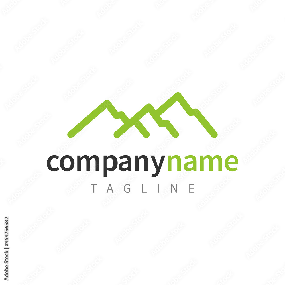 simple abstract mountain vector logo design simple abstract mountain vector logo design