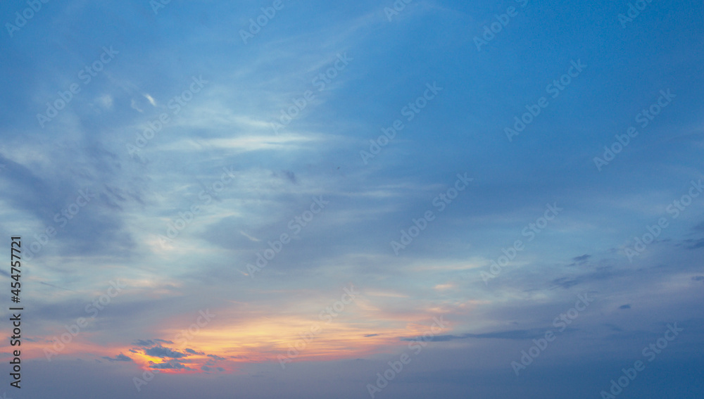 写真素材：夕焼け　朝焼け　空　雲　背景　背景素材