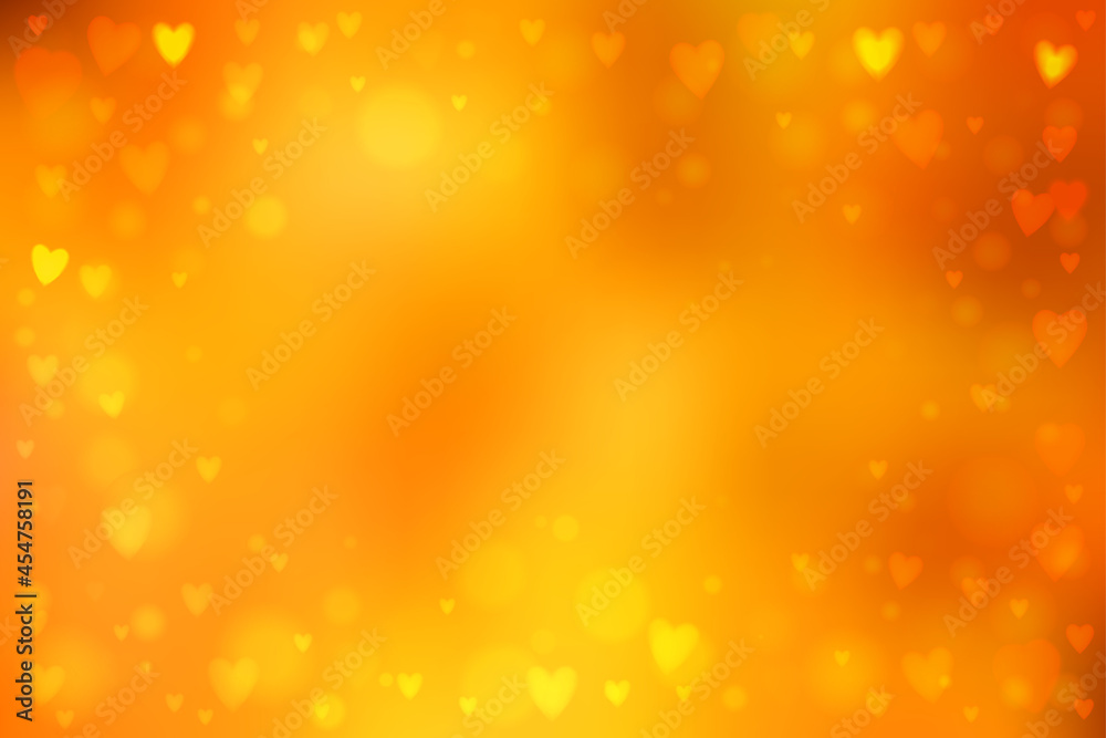 Abstract hearts lights background