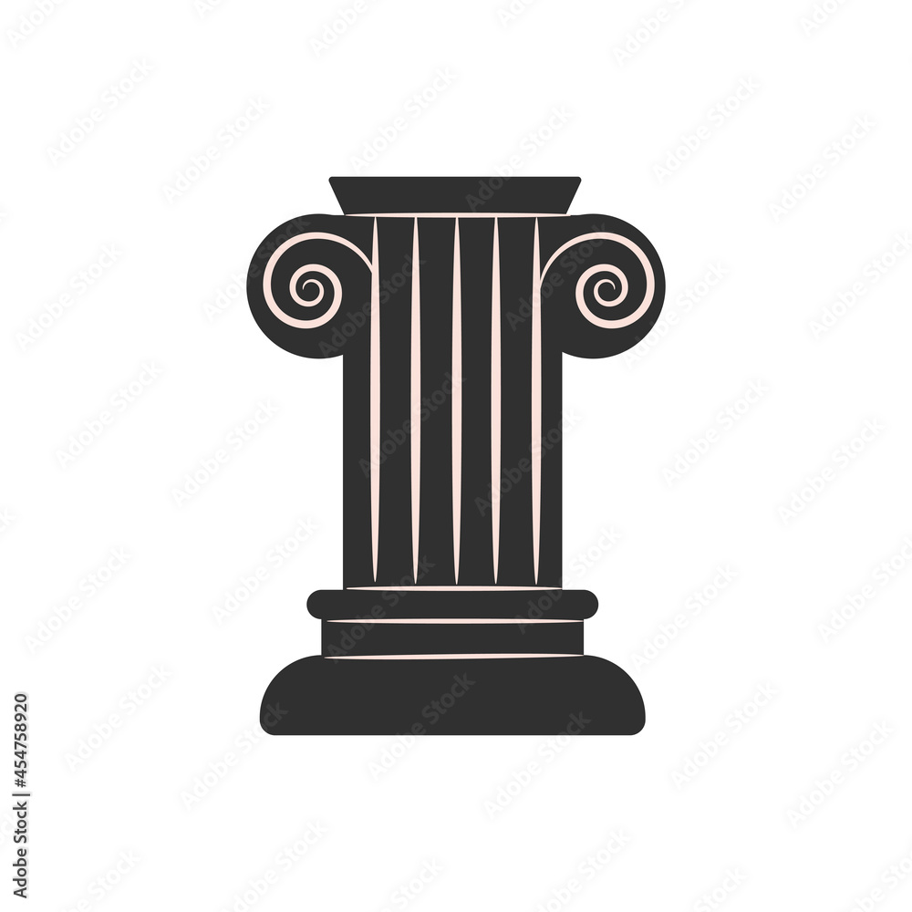 antique column logo element antique column logo element