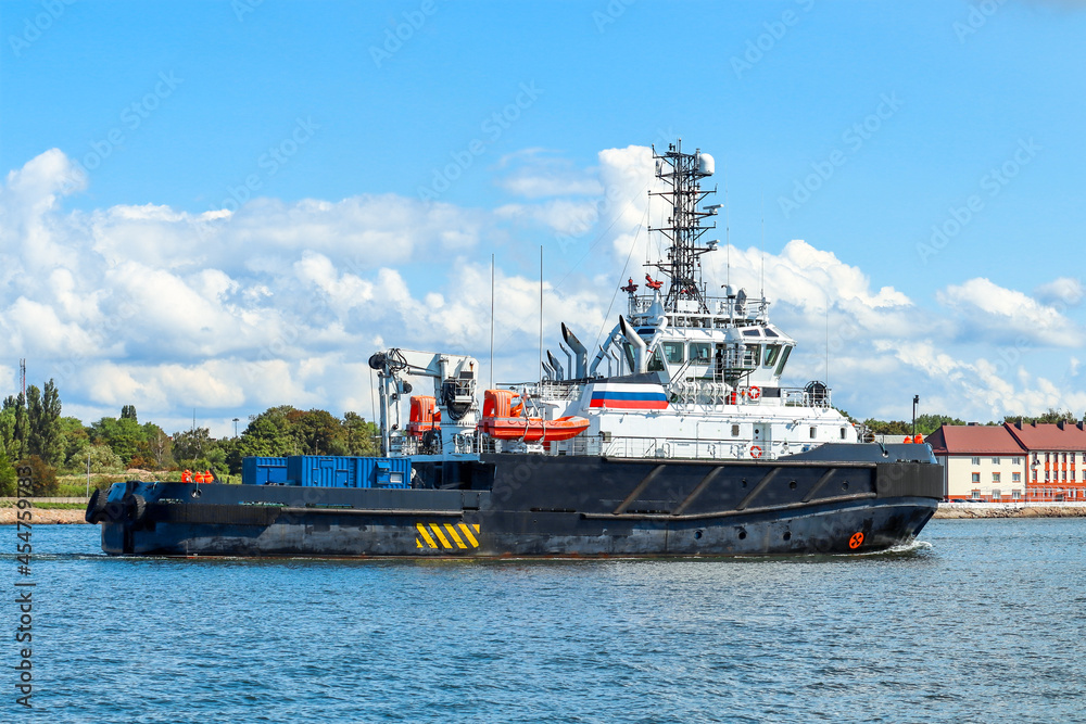 Rescue tug of the Russian navy. Baltic sea