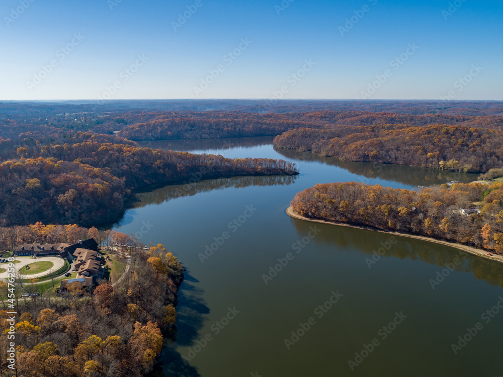 Burr Oak Lake in Autumn